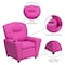 Flash Furniture Kids Recliner, 25" to 39" x 28", Upholstery Color: Pink, Frame Material: Hardwood, Plastic BT-7950-KID-HOT-PINK-GG - alternate 9